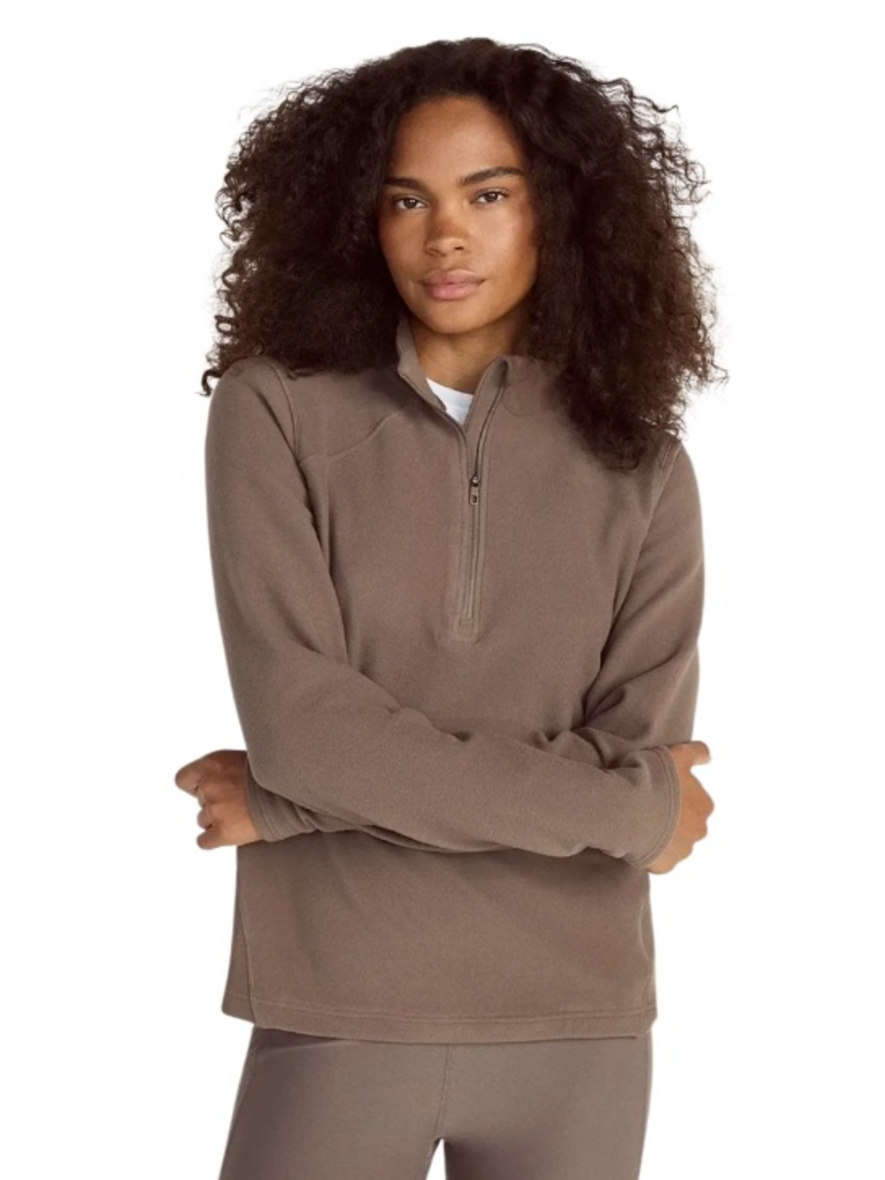 Mondetta Long Sleeve Microfleece Quarter Zip Sweater Large